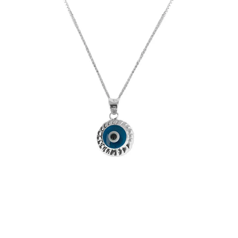 Sterling Silver 925 Necklace (Chain with Evil Eye Pendant) - FKJNKL1695