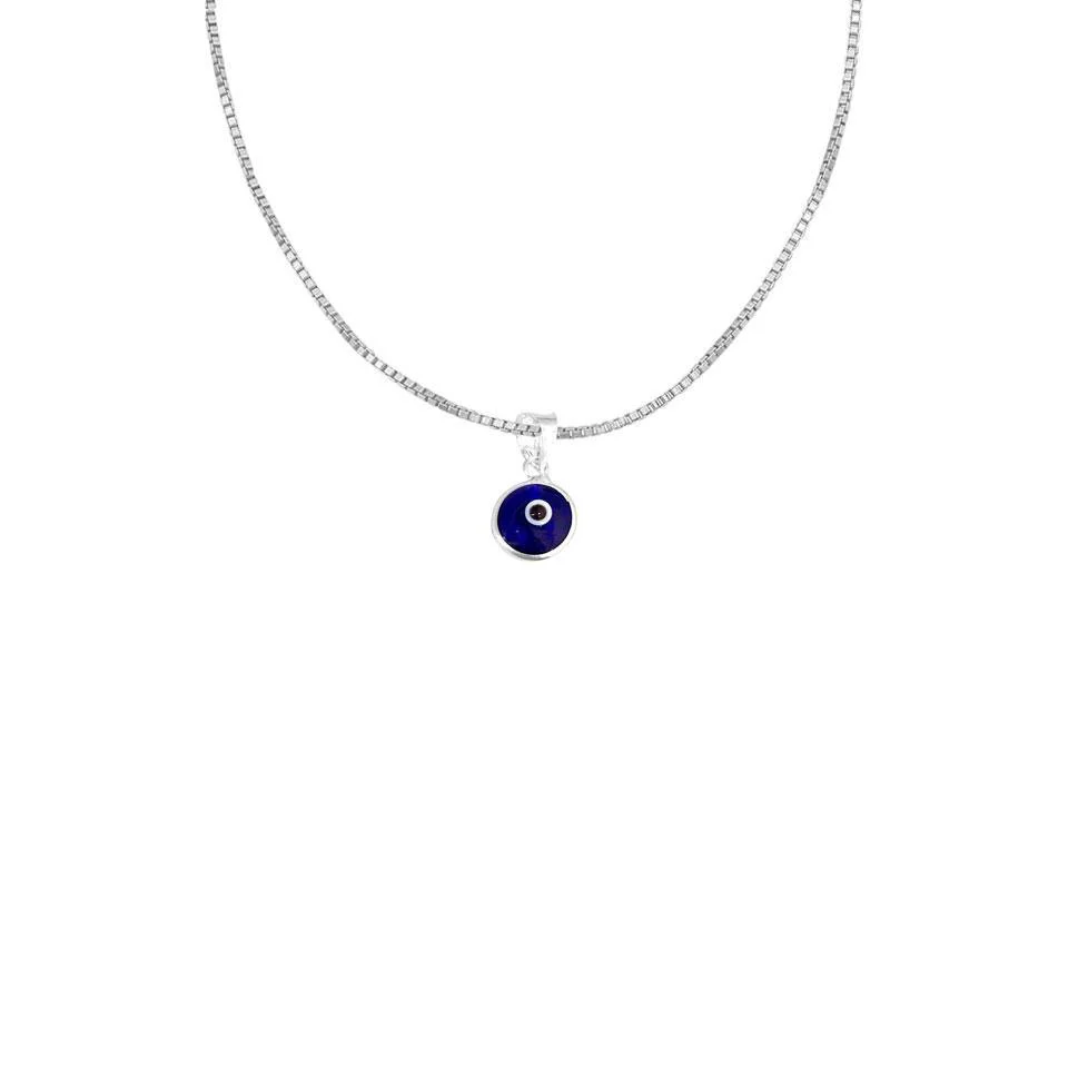 Sterling Silver 925 Necklace (Chain with Evil Eye Pendant) - FKJNKL1779