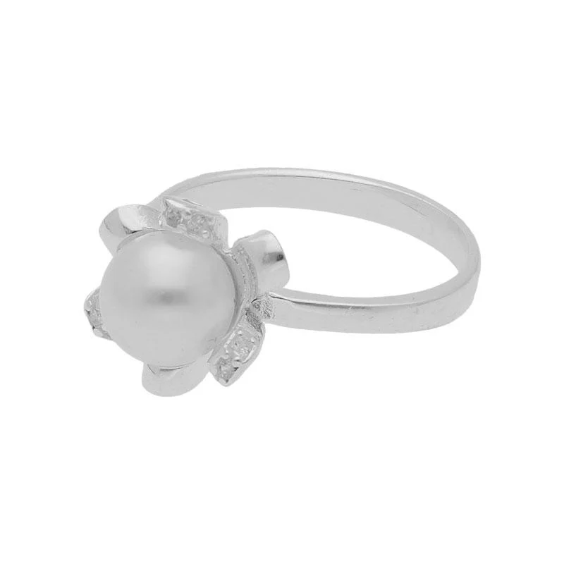 Sterling Silver 925 Pearl Pendant Set (Necklace, Earrings and Ring) - FKJNKLST2017 - Image 6