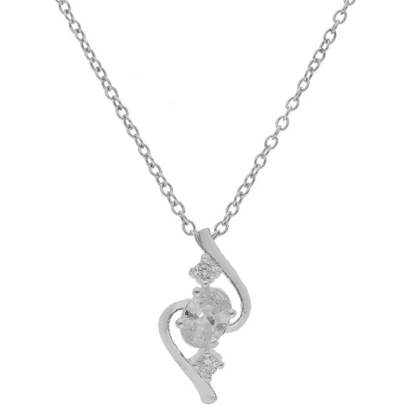 Sterling Silver 925 Pendant Set (Necklace, Earrings and Ring) - FKJNKLST1835 - Image 2