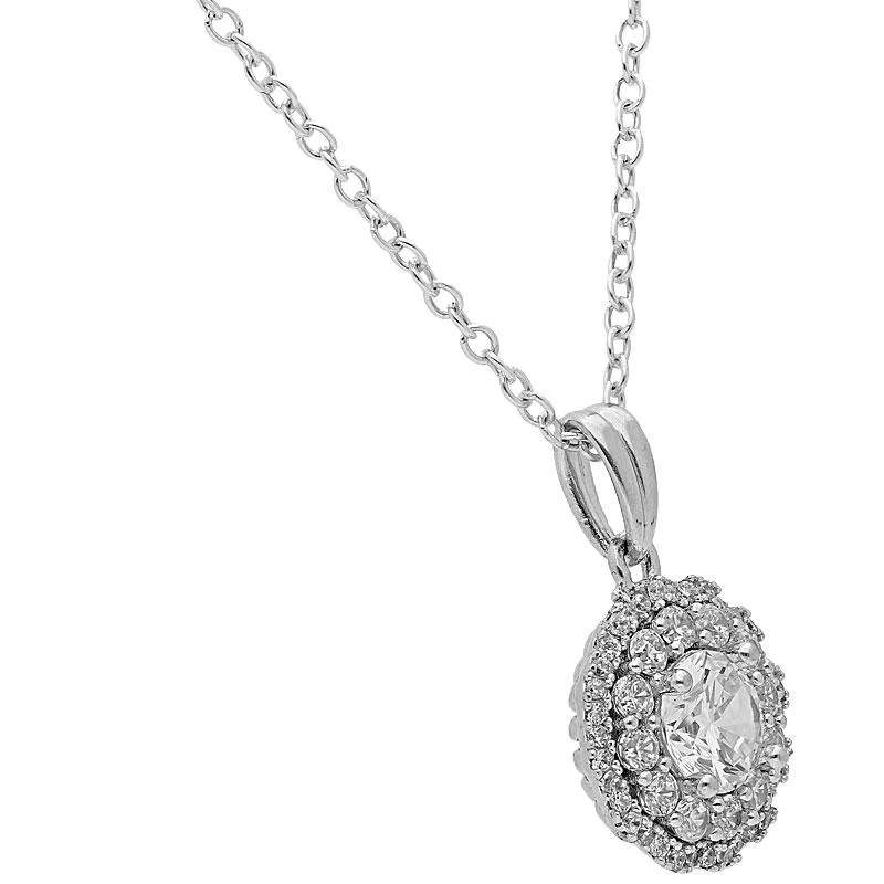 Sterling Silver 925 Round Pendant Set (Necklace, Earrings and Ring) - FKJNKLST2021 - Image 3
