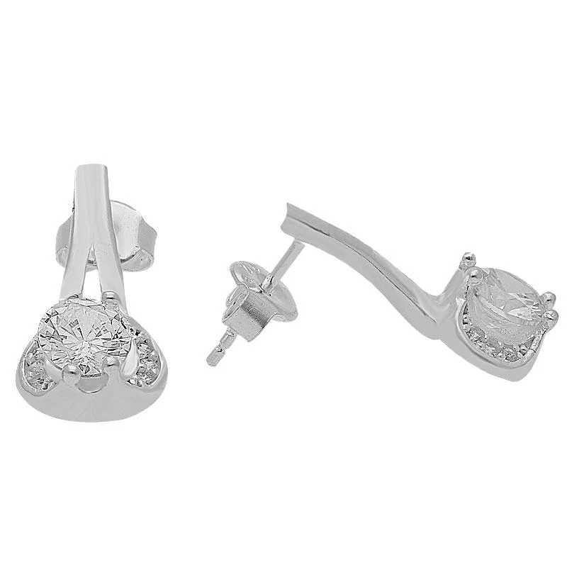 Sterling Silver 925 Solitaire Pendant Set (Necklace, Earrings and Ring) - FKJNKLST2030 - Image 4