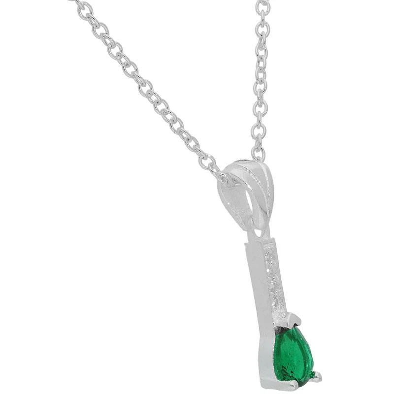 Sterling Silver 925 Teardrop Solitaire Pendant Set (Necklace, Earrings and Ring) - FKJNKLST2063 - Image 3