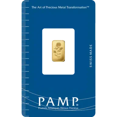 Suisse Pamp Rosa 24K (999.9) 1g Gold Bar - FKJGBR24K2718