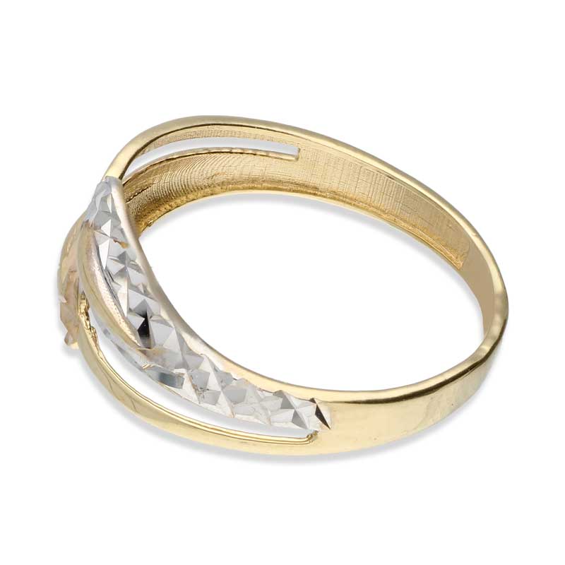 Trio Tone Gold Spiral Ring 18KT - FKJRN18KU2032 - Image 3