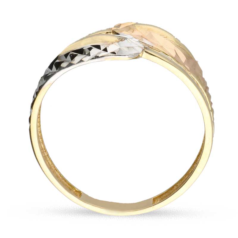 Trio Tone Gold Spiral Ring 18KT - FKJRN18KU2032 - Image 5