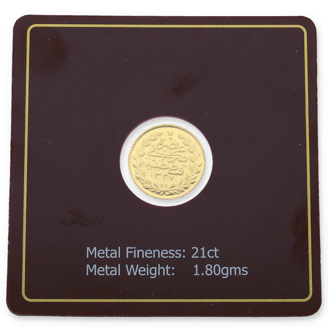 Turkish Lira 1.80 Grams Gold Coin 21KT - FKJCON21K2285 - Image 2