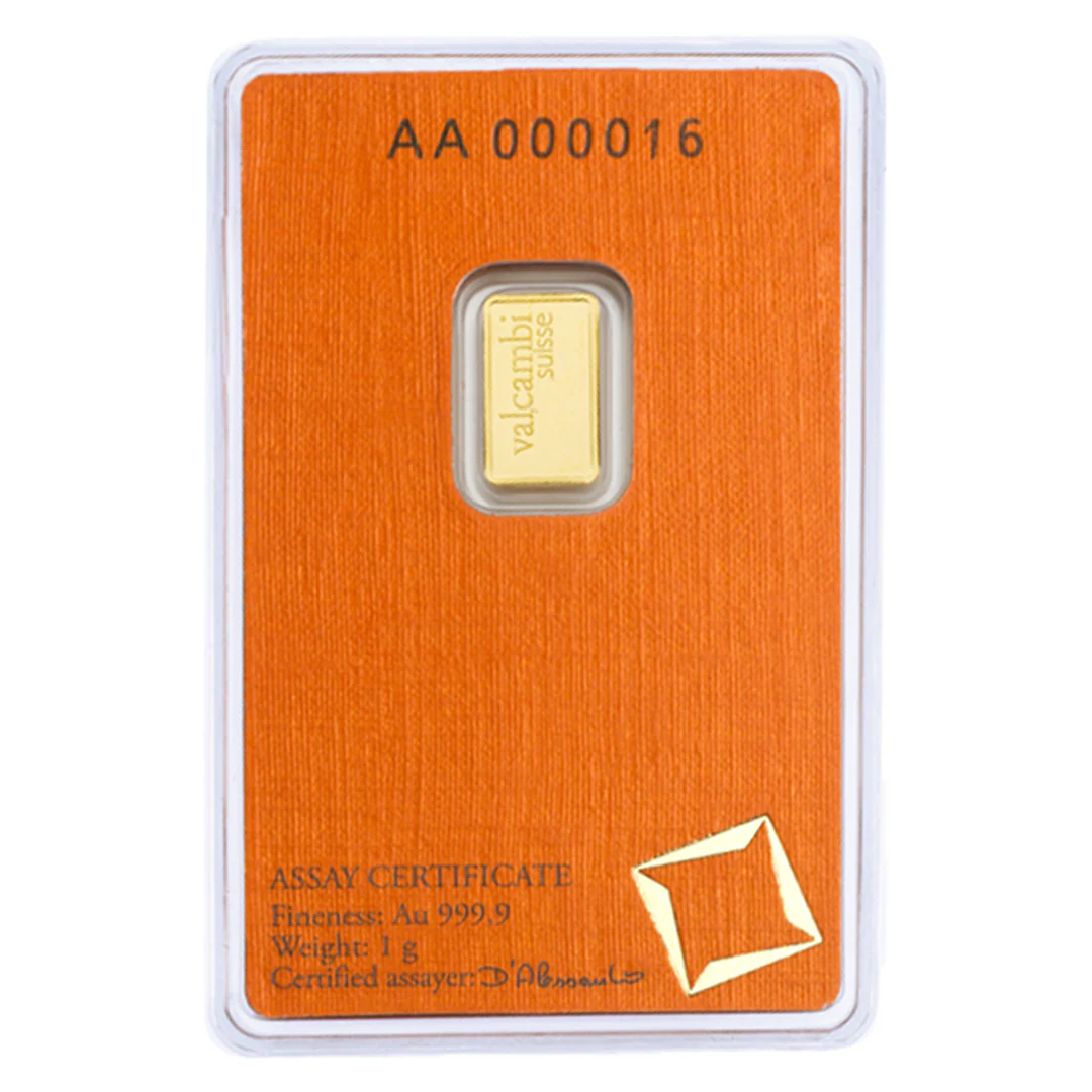 Valcambi Suisse 1g Fine Gold 999.9 Purity 24KT - FKJGBR24K6061 - Image 2